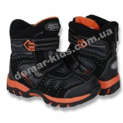 Детские термоботинки Super Gear B 211 / B 212 (черно-оранжевые)